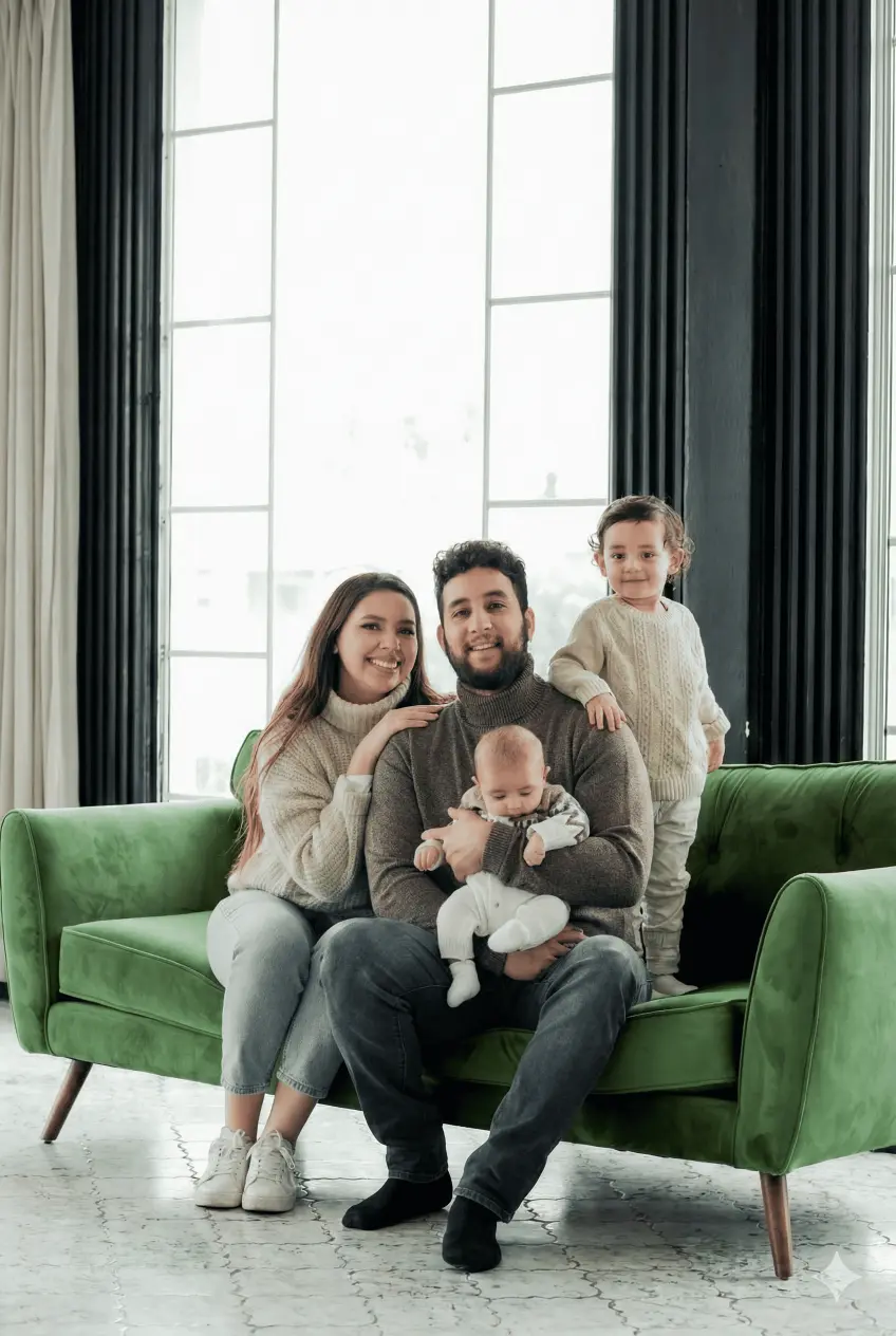 Familia protegida con seguros de vida, salud, autos y hogar en Cúcuta